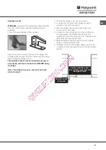 Предварительный просмотр 13 страницы Hotpoint Ariston SDS 1721 V/HA Operating Instructions Manual