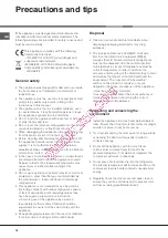 Предварительный просмотр 18 страницы Hotpoint Ariston SDS 1721 V/HA Operating Instructions Manual