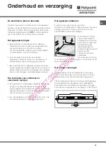 Предварительный просмотр 47 страницы Hotpoint Ariston SDS 1721 V/HA Operating Instructions Manual