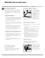 Предварительный просмотр 16 страницы Hotpoint Ariston STM 1711 Operating Instructions Manual