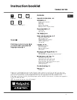 Hotpoint Ariston TCD 93B Instruction Booklet preview