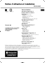 Hotpoint Ariston TCD G51 XB Instruction Booklet preview
