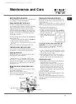 Preview for 15 page of Hotpoint Ariston TCD851 AX Instruction Booklet