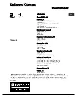 Предварительный просмотр 1 страницы Hotpoint Ariston TCL 831 B Instruction Booklet