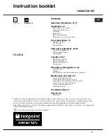 Preview for 15 page of Hotpoint Ariston TCL731X Instruction Booklet