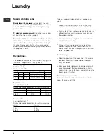 Preview for 8 page of Hotpoint Ariston TCM711 Instruction Booklet