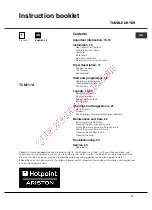 Предварительный просмотр 13 страницы Hotpoint Ariston TCM711X Instruction Booklet