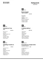 Preview for 1 page of Hotpoint Ariston TQG 641/HA Operating Instructions Manual