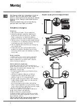 Preview for 2 page of Hotpoint Ariston UP 1511 TK/HA Operating Instructions Manual