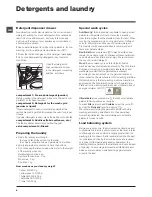 Preview for 8 page of Hotpoint Ariston WMD 823 Instructions For Use Manual