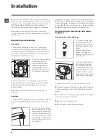 Предварительный просмотр 2 страницы Hotpoint Ariston WMF 601 Instructions For Use Manual