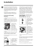 Preview for 2 page of Hotpoint Ariston WMF 722 Instructions For Use Manual