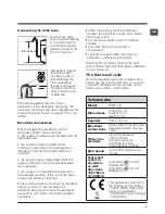 Preview for 3 page of Hotpoint Ariston WMF 722 Instructions For Use Manual