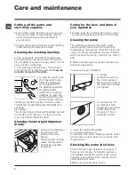 Preview for 4 page of Hotpoint Ariston WMF 722 Instructions For Use Manual