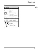 Preview for 5 page of Hotpoint Ariston WMG 721 Instructions For Use Manual