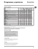 Preview for 37 page of Hotpoint Ariston WMG 721 Instructions For Use Manual