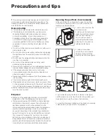 Предварительный просмотр 5 страницы Hotpoint Ariston WMG 823 Instructions For Use Manual