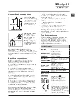 Preview for 3 page of Hotpoint Ariston WMG 8237 Instructions For Use Manual