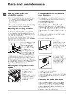 Preview for 4 page of Hotpoint Ariston WMG 8237 Instructions For Use Manual