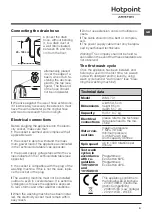 Preview for 3 page of Hotpoint Ariston WML 701 Instructions For Use Manual