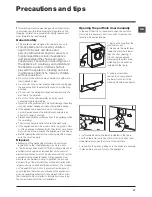 Предварительный просмотр 17 страницы Hotpoint Ariston WMSF 501 Instructions For Use Manual