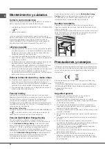 Предварительный просмотр 42 страницы Hotpoint 4D Series Operating Instructions Manual