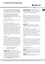 Предварительный просмотр 19 страницы Hotpoint 50HEGS Instructions For Installation And Use Manual