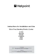 Hotpoint 51TCW Instructions For Installation And Use Manual предпросмотр