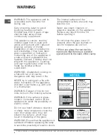 Preview for 2 page of Hotpoint 52 TCW S Operating Instructions Manual