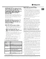 Preview for 17 page of Hotpoint 52 TCW S Operating Instructions Manual