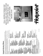 Hotpoint 6101 Installation And Operating Instructions Manual предпросмотр