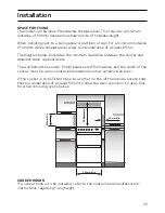 Предварительный просмотр 25 страницы Hotpoint 61DGW Instructions for  and use Instructions For Installation And Use Manual