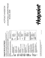 Предварительный просмотр 1 страницы Hotpoint 6936 Handbook