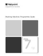 Hotpoint 7kg Ultima Programme Manual предпросмотр