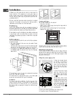 Предварительный просмотр 6 страницы Hotpoint 7OFK1039EN X Operating Instructions Manual