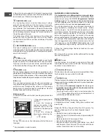 Предварительный просмотр 10 страницы Hotpoint 7OFK1039EN X Operating Instructions Manual