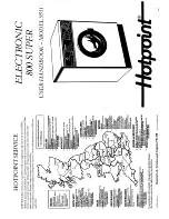 Предварительный просмотр 1 страницы Hotpoint 800 SUPER 9511 User Handbook Manual