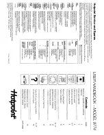 Предварительный просмотр 1 страницы Hotpoint 9774 User Handbook Manual