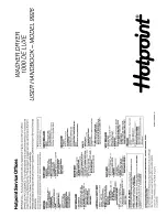 Предварительный просмотр 1 страницы Hotpoint 9926 User Handbook Manual