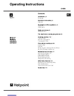 Предварительный просмотр 1 страницы Hotpoint AHP662K/1 Operating Instructions Manual