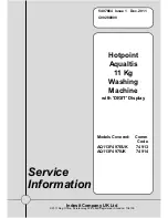 Hotpoint AQ113F497EUK Service Information предпросмотр