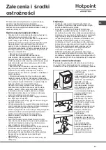 Preview for 21 page of Hotpoint AQD970D49 Instructions For Installation And Use Manual