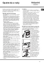 Preview for 33 page of Hotpoint AQD970D49 Instructions For Installation And Use Manual