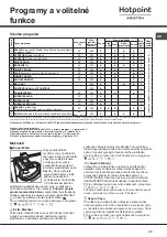 Preview for 43 page of Hotpoint AQD970D49 Instructions For Installation And Use Manual