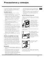 Предварительный просмотр 57 страницы Hotpoint AQS73D 09 Instructions For Installation And Use Manual