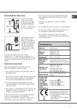 Предварительный просмотр 3 страницы Hotpoint AQS73D 29 Instructions For Installation And Use Manual