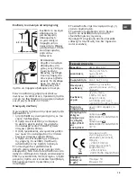 Предварительный просмотр 15 страницы Hotpoint Aqualtis AQ113DA 697 I Instructions For Installation And Use Manual