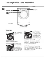 Preview for 6 page of Hotpoint Aqualtis AQ113L 297E Instructions For Installation And Use Manual