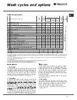 Preview for 9 page of Hotpoint AQUALTIS AQ7F 29 I Instructions For Installation And Use Manual