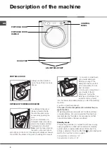 Preview for 4 page of Hotpoint AQUALTIS AQ7L 092 U Instructions For Installation And Use Manual